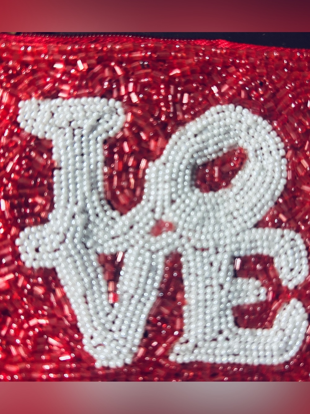 Beaded Coin Purse LOVE New!